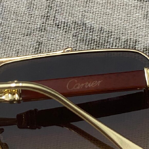 Cartier Sunglasses - Wooden Temples Decoration - Picture 3 of 11